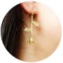 Romantic Rose Flower Dangle Hook Earrings for Women and Girl
