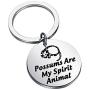 CENWA Funny Possum Gift Opossum Lover Gift Possums are My Spirit Animal Keychain Wildlife Rescue Gift Opossum Mom Gift