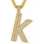 Richsteel 18K Gold Plated Cubic Zirconia A-Z Initial Necklace for Men Women Personalized 2-5 Letter Pendant with Wheat/Tennis Chain Hip Hop Jewelry(Send Gift Box) Richsteel 18K Gold Plated Cubic Zirconia A-Z Initial Necklace for Men Women Personalized 2-5 Letter Pendant with Wheat/Tennis Chain Hip Hop Jewelry(Send Gift Box)