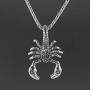 Scorpion Pendant Necklace for Men, Gothic Scorpion King Necklace with 23.6” Chain, Punk Rock Scorpion Amulet Necklace, Scorpio Necklace, Constellation Jewelry Gift for Men Boys