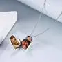 YAFEINI Heart Locket Necklace 925 Sterling Silver Guardian Angel Wings Love Message Locket Necklace That Holds Pictures for Women Jewelry Gifts for Wife