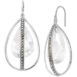 Silpada Happy Hour Drop Earrings with Crystals & Marcasite in Sterling Silver