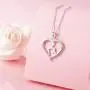 925 Sterling Silver Gymnast Gymnastic Dance Necklace Yoga Sports Heart Pendant Jewelry Birthday Gift Girl Dancer Women Her