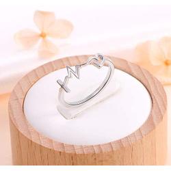 S925 Sterling Silver Faith Hope Love Ring for Women Girls Christian Jewelry Gifts