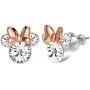 Disney Minnie Mouse Crystal Stud Earrings and Necklace Silver Plated Jewelry Set Disney Minnie Mouse Crystal Stud Earrings and Necklace Silver Plated Jewelry Set
