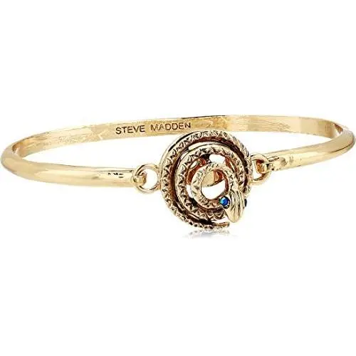 Steve Madden Womens Snake Design Bangle Yellow Gold-Tone Bracelet Steve Madden Womens Snake Design Bangle Yellow Gold-Tone Bracelet