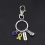 UJIMS Down Syndrome Awareness Gift Blue and Yellow Ribbon Keychain Trisomie 21 Support Jewelry Yellow Boxing Glove Fearless Down Syndrome Jewelry UJIMS Down Syndrome Awareness Gift Blue and Yellow Ribbon Keychain Trisomie 21 Support Jewelry Yellow Boxing Glove Fearless Down Syndrome Jewelry
