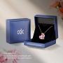CDE Love Heart Pendant Necklaces for Women Silver Tone Rose Gold Tone Crystals Birthstone Valentines Day Jewelry Gifts for Women Party/Anniversary Day/Birthday