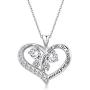 Sllaiss 925 Sterling Silver “Love You Forever” Heart Crystal Necklace for Women Engraved Love Butterfly Pendant Fine Necklace, Crystals from Swarovski