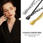 ChainsHouse Adjustable V Bar/Heart/Lock/Looped Bar/Looped Bar Simple Fashion Personalized Pendant Long Layered Y Chain Necklace for Women Girls, Fashion Jewelry, Custom Available, Send Gift Box