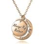Mothers Day Jewelry Gifts from Son or Daughter Always My Mother Forever My Friend Engraved Crescent Moon Pendant Necklace