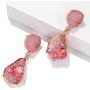 Geometric Statement Earrings Resin Druzy Stone Drop Earrings Irregular Faux Crystal Dangle Earring Jewelry for Women Girl Gift