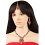 Touchstone Indian Bollywood Rhinestones Bridal Jewelry Necklace Set in Antique Gold Tone for Women