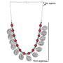MUCH-MORE Indian Oxidized Colored Pearl Beaded Tribal Necklace Set Traditional Jewelry for Women (FN-314)