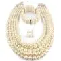Shineland Elegant Multilayers Simulated Pearl Strand Cluster Collar Bib Choker Costume Jewelry Sets Shineland Elegant Multilayers Simulated Pearl Strand Cluster Collar Bib Choker Costume Jewelry Sets