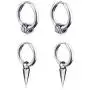 Mens Hoop Earrings With Cross Feather Cone Ball Chain Dangle Black Silver 316L Stainless Steel Punk Hip Hop Rock Gothic Style Kpop Earrings For Men Women Teen Boys Girls Mens Hoop Earrings With Cross Feather Cone Ball Chain Dangle Black Silver 316L Stainless Steel Punk Hip Hop Rock Gothic Style Kpop Earrings For Men Women Teen Boys Girls