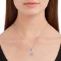 Caperci Sterling Silver Diamond Accent Layered Infinity Pendant Necklace - Best Christmas Jewelry Gifts for Women
