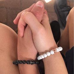 Long tiantian Yin Yang Necklace Bracelet Set for Couple His and Hers Bracelets Friendship Promise Necklaces for 2 Couple Gifts