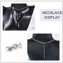 925 Sterling Silver Cross/Star Moon Layered Choker Necklace for Women Girls