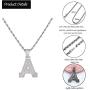 Asluco Initial Letter Pendant Necklace,14K Gold/White Gold Plated Iced Out Cubic Zirconia A-Z Alphabet Pendant Long Chain Necklace Custom Name Jewelry for Women Men Teen Girls
