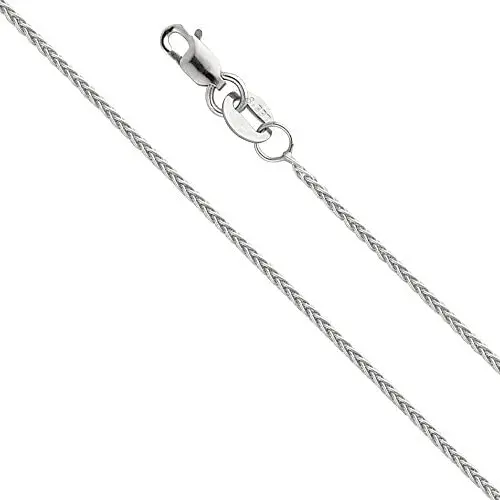 14k REAL Yellow OR White OR Rose/Pink Gold Solid 1mm Braided Wheat Chain Necklace with Lobster Claw Clasp 14k REAL Yellow OR White OR Rose/Pink Gold Solid 1mm Braided Wheat Chain Necklace with Lobster Claw Clasp