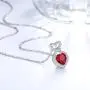 Mothers Day Birthday Gifts for mom Double Hearts Forever Love Infinity Jewelry April Simulated Diamond Birthstones Emerald Peridont and more stones Necklace for Wife Sterling Silver