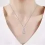Jewelili sterling silver Natural White Round Diamond Accent Pendant necklace,18'' rope chain Jewelili sterling silver Natural White Round Diamond Accent Pendant necklace,18'' rope chain