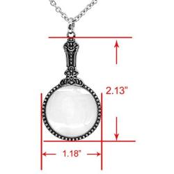 Enchanted Mirror Necklace with Mini Magnifying Glass (25mm convex lens)