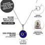 CHOOSE YOUR CHARM - Silver Evil Eye Necklace with Evil Eye Protection Charm on 925 Sterling Silver 19 Inch Box Chain