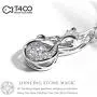 T400 925 Sterling Silver Cat Dog Fox Swan Pendant Necklace with Dancing Diamond Stone Cubic Zirconia Birthday Gift for Women Girls