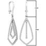 Dazzlingrock Collection 0.30 Carat (ctw) 14K Gold Round White Diamond Ladies Kite Shape Dangling Drop Earrings 1/3 CT
