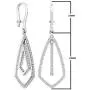 Dazzlingrock Collection 0.30 Carat (ctw) 14K Gold Round White Diamond Ladies Kite Shape Dangling Drop Earrings 1/3 CT