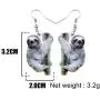 NEWEI Acrylic Unique South American Sloth Earrings Dangle Drop For Women Girl Wild Animal Jewelry Charm Gifts NEWEI Acrylic Unique South American Sloth Earrings Dangle Drop For Women Girl Wild Animal Jewelry Charm Gifts