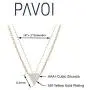 PAVOI 14K Gold Plated Bar and Delta Pendant | Layered Necklaces | Gold Necklaces for Women | 18'' Length with a 2'' Extension