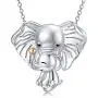 AOBOCO 925 Sterling Silver Elephant Lovers Necklace - Lucky Mother Daughter Mom Baby Crystal Pendant Elephant Jewelry Collection/Gift for Women Girls AOBOCO 925 Sterling Silver Elephant Lovers Necklace - Lucky Mother Daughter Mom Baby Crystal Pendant Elephant Jewelry Collection/Gift for Women Girls