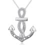 Anchor Necklace 925 Sterling Silver Nautical Ship Necklace Hope Anchors The Soul Anchor Pendant Jewelry for Men Women Friend