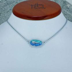 Guy Harvey Jewelry Dolphinfish, Mahi, Dorado Ladies Necklace Vitreous Enamel, Crafted in Sterling Silver