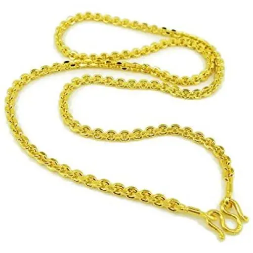 arrawana77 Chain 22k 23k 24k Thai Baht Yellow Gold Plated Necklace 18 Inch Filled Jewelry