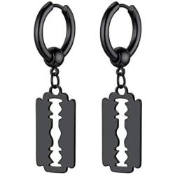 GoldChic Jewelry Mens Earrings Hoop,Surgical Steel Hipster Punk Spike Hoop Huggie Earrings for Men/Women, Hypoallergenic for Sensitive Ears,Gift Box Included