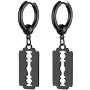 GoldChic Jewelry Mens Earrings Hoop,Surgical Steel Hipster Punk Spike Hoop Huggie Earrings for Men/Women, Hypoallergenic for Sensitive Ears,Gift Box Included