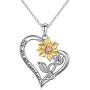 You Are My Sunshine Sunflower Gold Plated S925 Sterling Silver Pendant Necklace Earrings Ring Bracelet Anklet