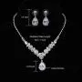 UDORA Crystal Necklace Earrings Bracelet Jewelry Sets for Bridal Bridesmaid Wedding Party UDORA Crystal Necklace Earrings Bracelet Jewelry Sets for Bridal Bridesmaid Wedding Party