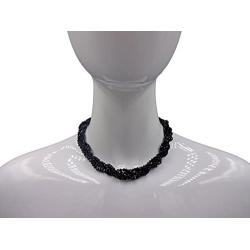 MGR MY GEMS ROCK! Multi-Strand Layered Bib Collar Statement Beaded Crystal Necklace.