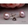 JYX Pearl Necklace Set AAA Quality 7-8mm Round Freshwater Cultured Pearl Necklace and Earings Set