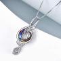 TOUPOP Gifts for Music Lovers Sterling Silver Music Necklace with Circle Crystal Jewelry Musical Gifts for Women Girls Birthday Mothers Day
