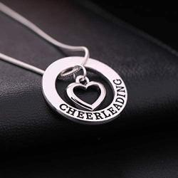 TEAMER Love Cheerleading Pendant Cheer Cheerleader Necklace Gifts Jewelry for Girls Teens Women
