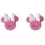 Disney Minnie Mouse Birthstone Jewelry for Women and Girls, Sterling Silver Pave Crystal Stud Earrings Disney Minnie Mouse Birthstone Jewelry for Women and Girls, Sterling Silver Pave Crystal Stud Earrings