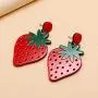 Strawberry Earrings Acrylic Big Drop Dangle Earrings, Cute Fun Fruit Dangle Earrings, Light Fashion Earrings for Women and Girls Strawberry Earrings Acrylic Big Drop Dangle Earrings, Cute Fun Fruit Dangle Earrings, Light Fashion Earrings for Women and Girls