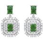 Izaara 92.5 Sterling Silver Platinum Plated Pendant Set Earrings For Women and Girls Ideal For Casual, Daily Wear, Birthday, Wedding, Anniversary, Valentines Gift