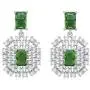 Izaara 92.5 Sterling Silver Platinum Plated Pendant Set Earrings For Women and Girls Ideal For Casual, Daily Wear, Birthday, Wedding, Anniversary, Valentines Gift